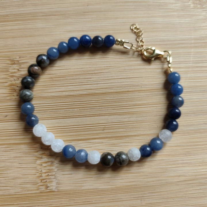 Bracelet masculin personnalisé en pierres fines - Murmures Précieux