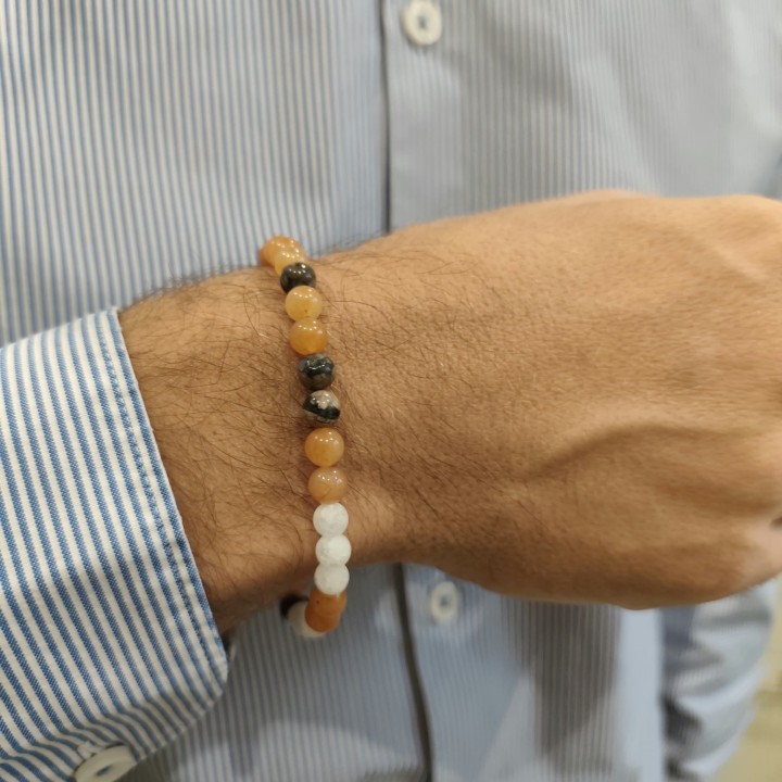 Bracelet masculin personnalisé en pierres fines - Murmures Précieux